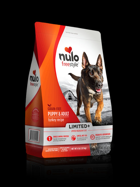 Nulo FreeStyle Puppy/Dog Limited+ Grain Free Turkey Dry Dog Food 4lb - Poudre Pet and Feed Supply